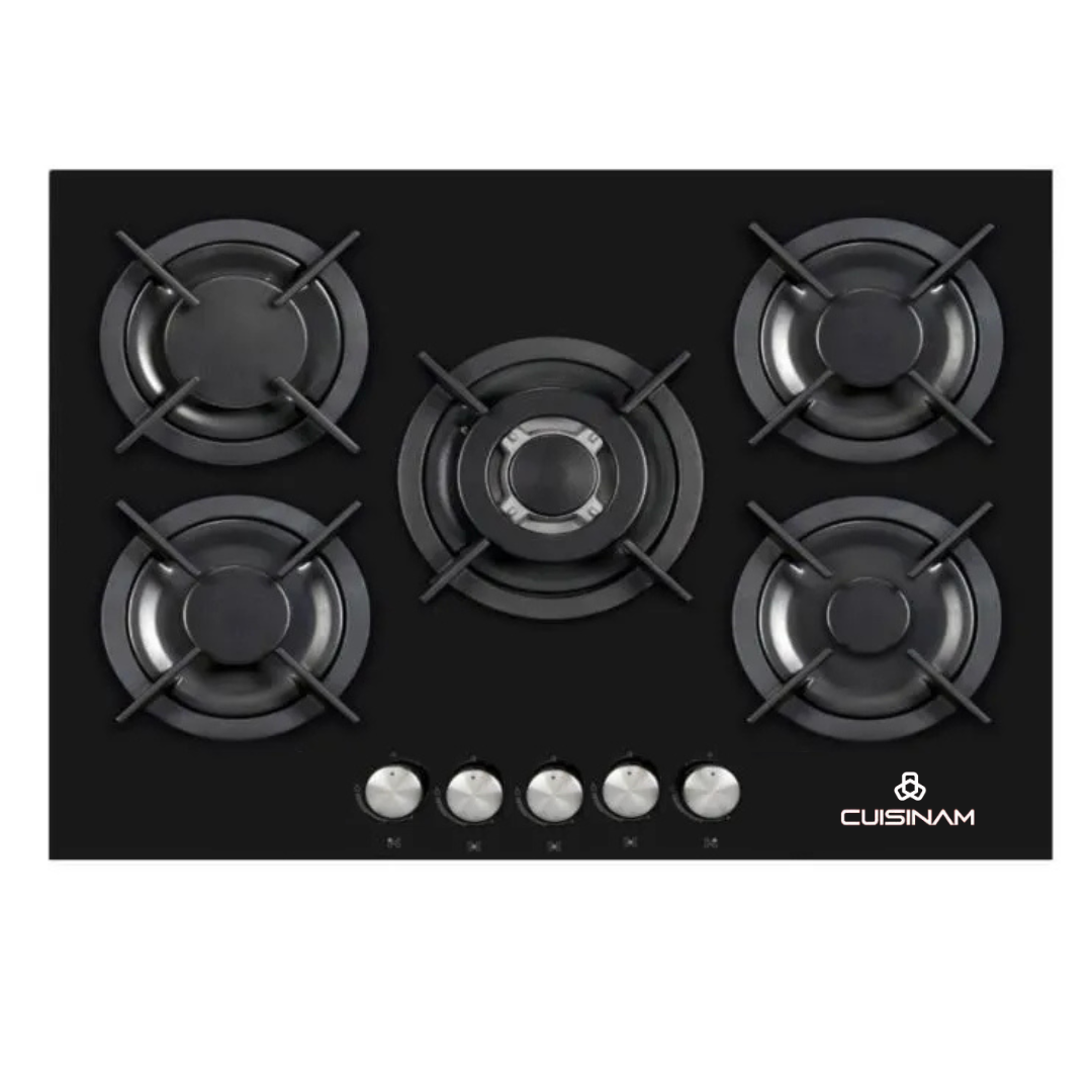 PLAQUE ENCAS. CUISINAM 5FG +WOK FONTE NOIR VITREE