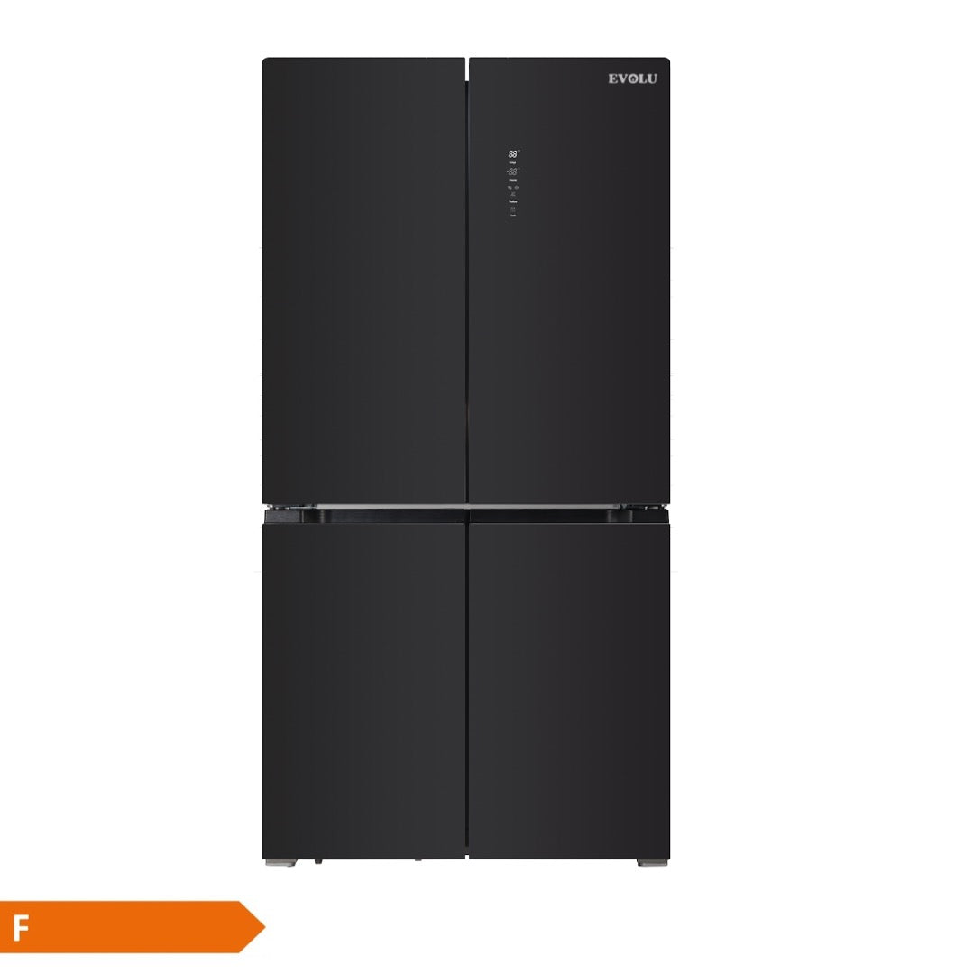 EVOLU REFRIGERATEUR AMER. 4 PORTES 436L NF NOIR VITREE TACT