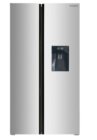 EVOLU REFRIGERATEUR AMER. SIDE BY SIDE 432L AVEC RESERVOIR D'EAU GRIS