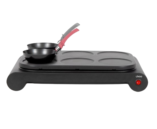 LIVOO CREPES PARTY 6 PLACE 1000W SET WOK, CREPE, GRILL