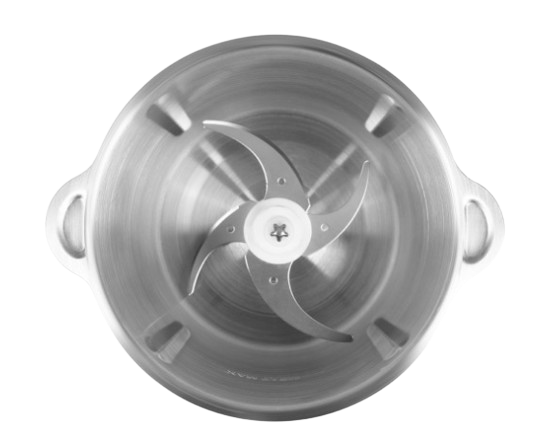 LIVOO HACHOIR MULTIFONCTION 2 EN 1 BOL 2L EN ACIER INOXYDABLE 500W 4 LAMES + MINI HACHOIR