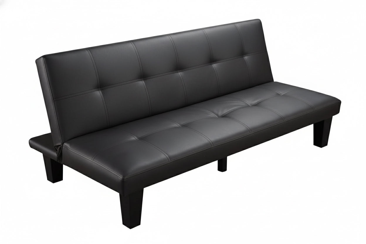 CANAPE CLIC CLAC / LIT 5PIEDS NOIR 165x71x69