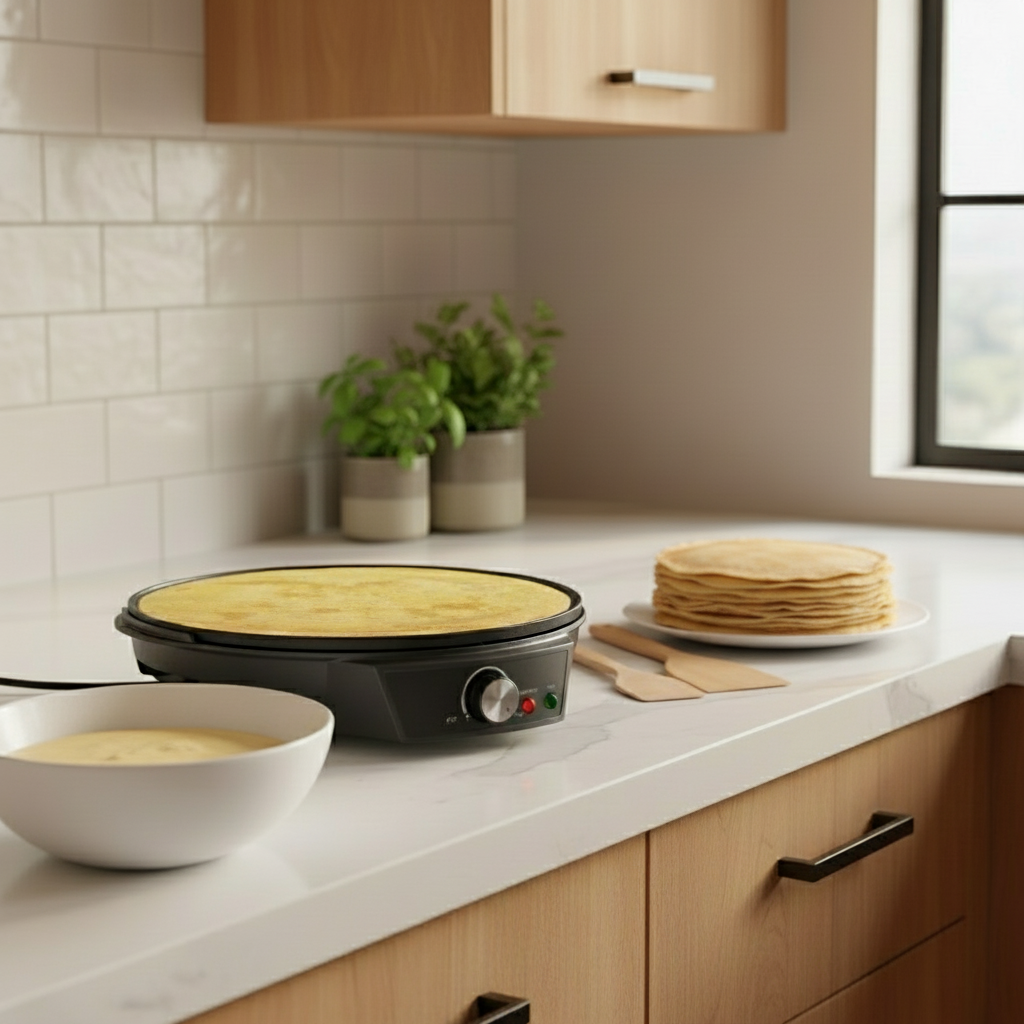 GLOBAL5 CREPIERE 1000W + ACC BLC/NOIR