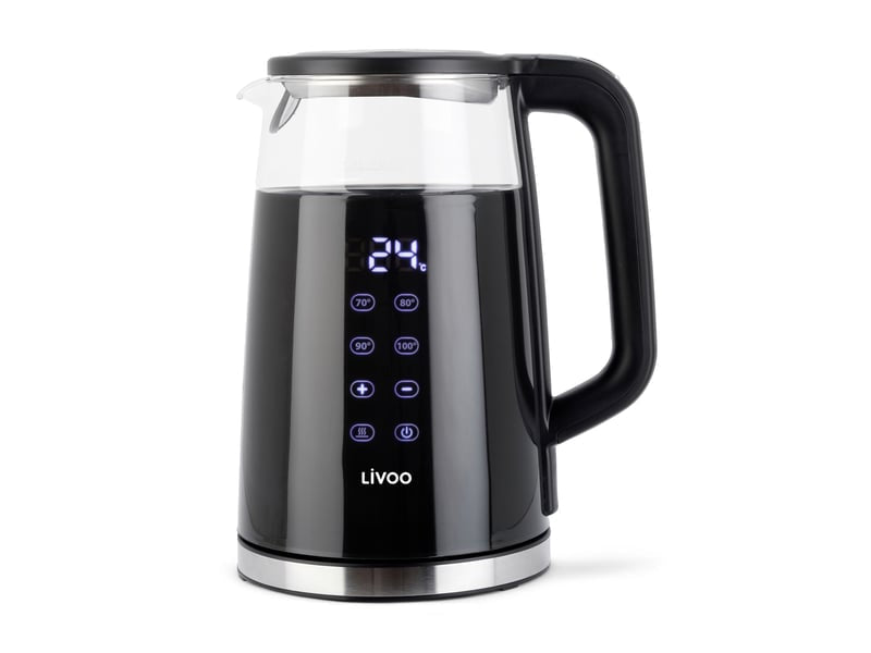 Bouilloire Digitale tactile en verre 1.7L