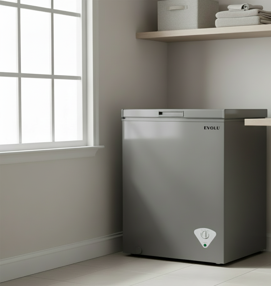 EVOLU CONGELATEUR COFFRE 145L GRIS A+