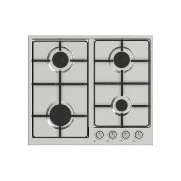 PLAQUE ENCAST. CUISINAM 60CM 4FG INOX SUPPORT ALU