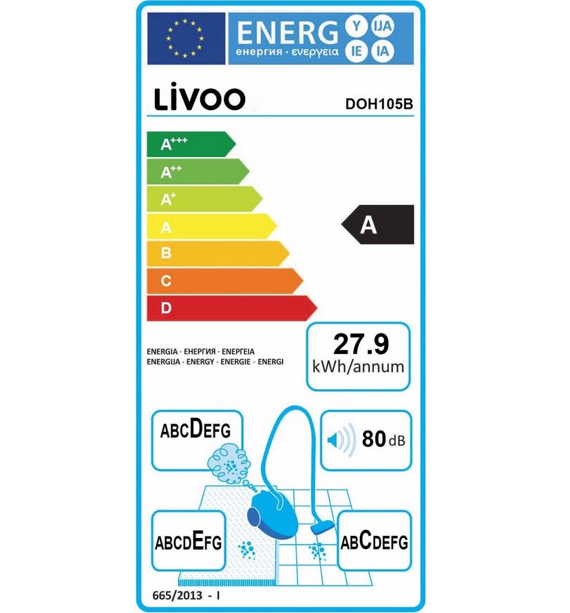 LIVOO ASPIRATEUR MULTI-CYCLONIQUE SANS SAC 2L 900W BLEU