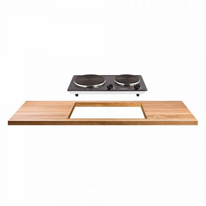 Plaque de cuisson électrique double à poser et encastrable