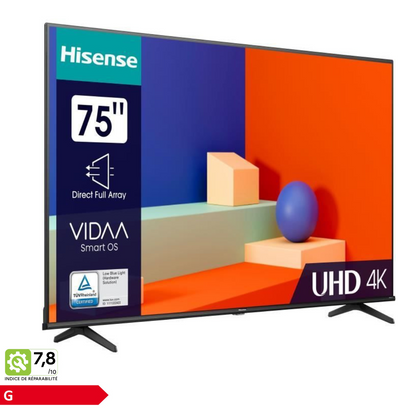 HISENSE TV LED 75"POUCES (189CM) 4K UHD