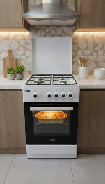 GAZINIERE 4 FEUX BLANC