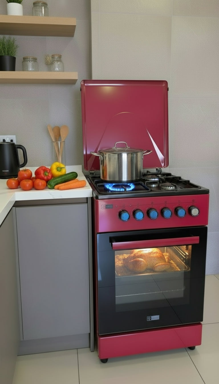 GAZINIERE 4 FEUX ROUGE