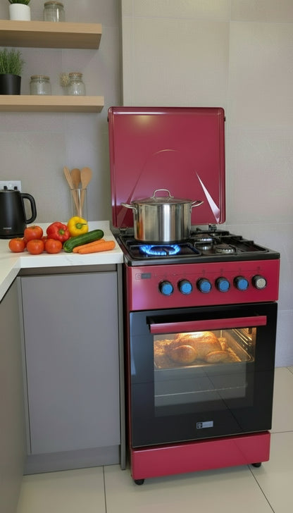 GAZINIERE 4 FEUX ROUGE