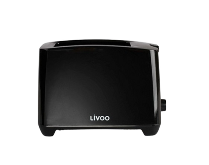 LIVOO GRILLE PAIN 2 FENTES EXTRA LARGE 750W 4 FONCTIONS NOIR