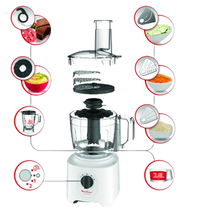 MOULINEX ROBOT MULTIFONCTION  EASY FORCE - 1,4L 700W