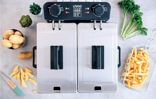 Livoo - Friteuse double 2 x 3 L