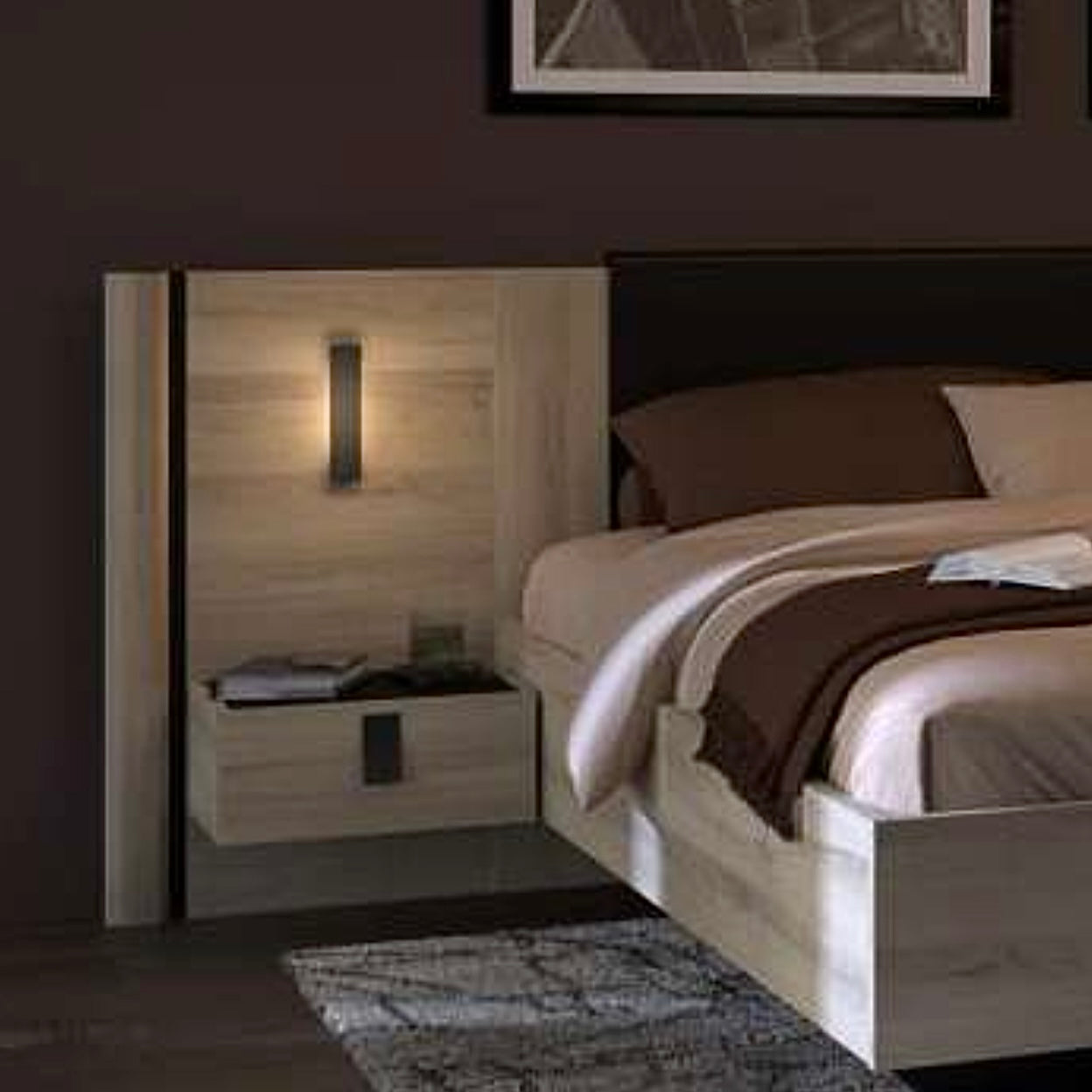 Lit KIERAN 160x200 + chevets