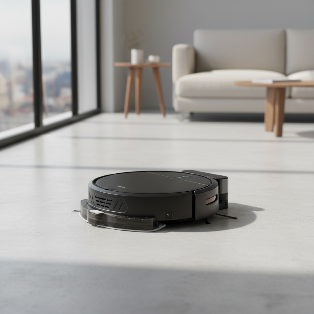 Aspirateur robot laveur connecté